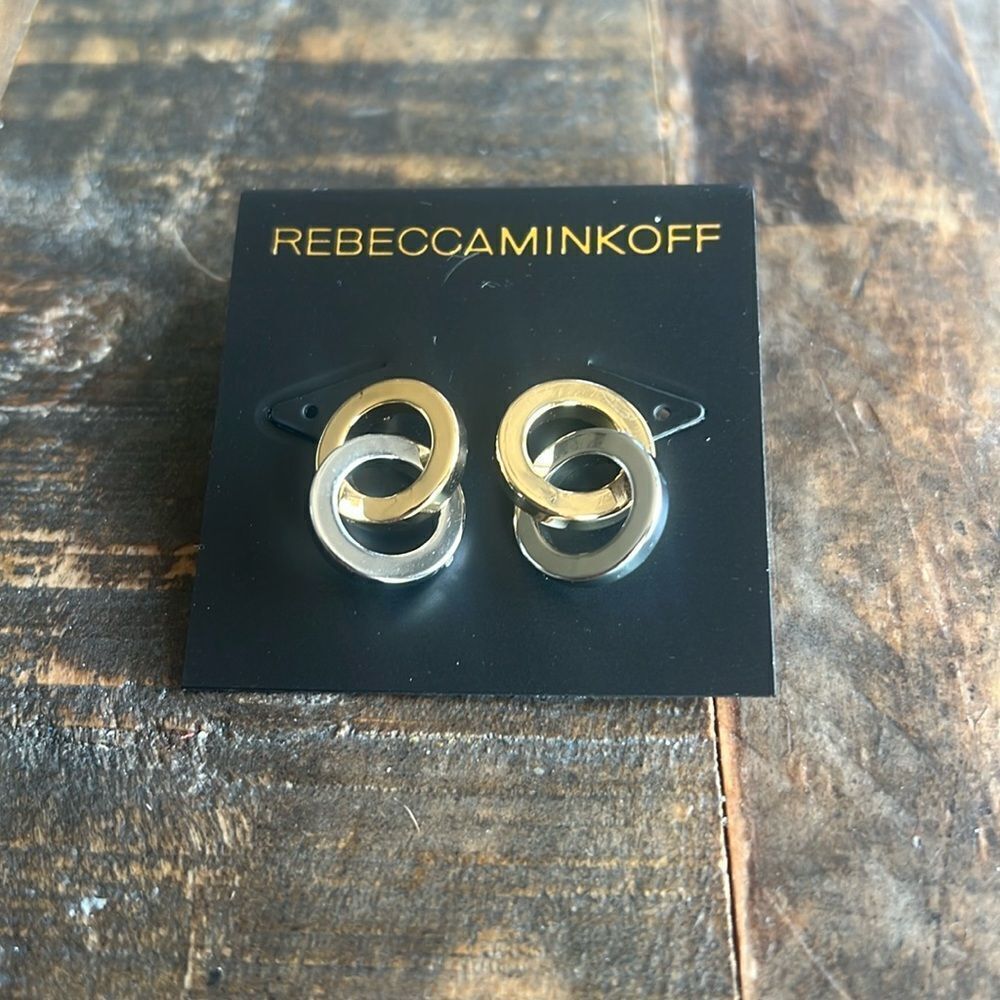 Rebecca Minkoff Silver and Gold Earrings